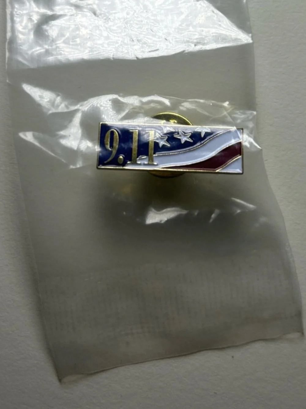 9/11 Commemorative Flag Cuff Link - Blue, White & Red